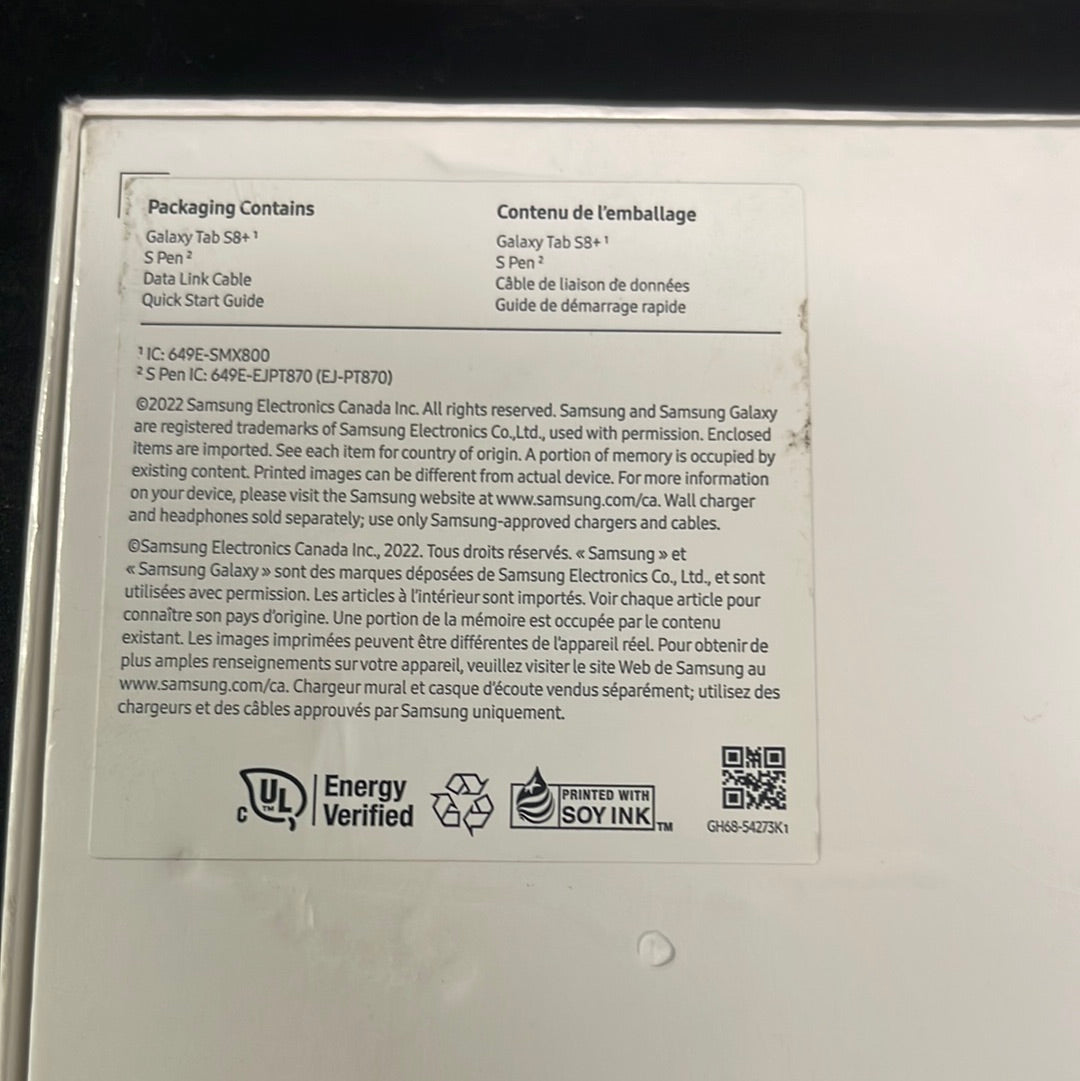 Samsung TABLET S8 PLUS WITH S PEN