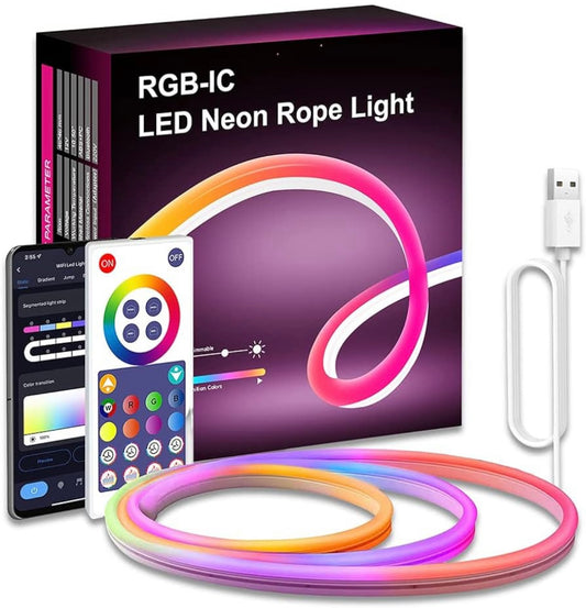 10 foot LED RGB ROPE LIGHTING / VOICE ACTIVATED / MUSIC / SMART