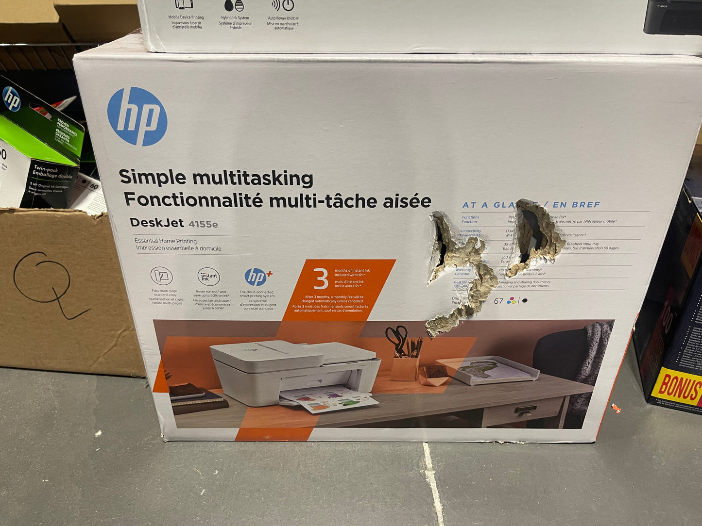 HP DESKJET 4155e ALL IN ONE WIRELESS PRINTER with ink