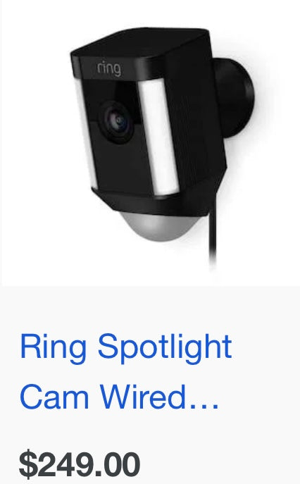 RING SPOT CAMERA PLUS / WIRED